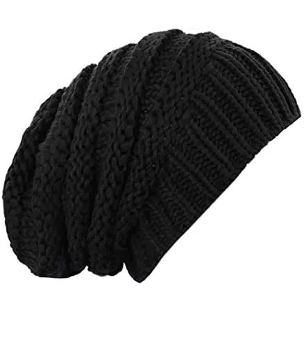 Caripe Hüte & Mützen Caripe Damen Herren Wintermütze XXL Slouch Beanie Mütze warm Strickmütze, Snö