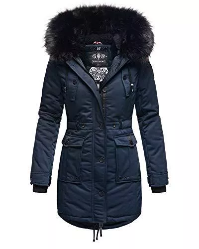 Navahoo Jacken Navahoo Damen Winter Jacke Kapuze Winterjacke Parka Kunstfell Teddyfell B818