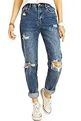 bestyledberlin Jeans Be Styled Damen Jeans Mom Jeans high Waist Hosen Destroyed locker j15f-1
