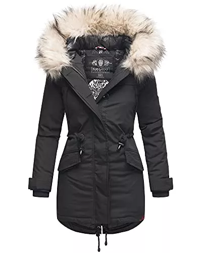 Navahoo Jacken Navahoo Damen Winter Jacke Stepp Parka Mantel Winterjacke warm gefüttert Kunstpelz LADY LIKE S-XXL
