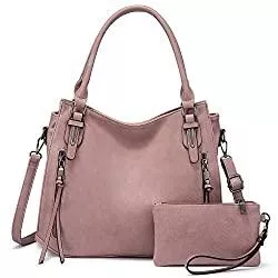 Realer Taschen & Rucksäcke Realer Handtaschen Damen Lederimitat Umhängetasche Designer Taschen Hobo Taschen Mittel Rosa