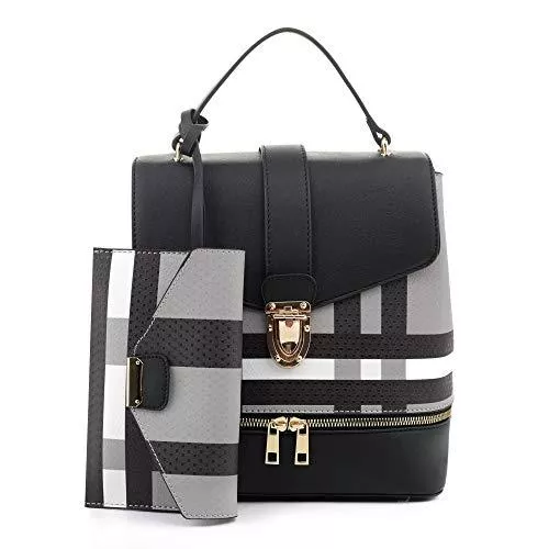 SG SUGU Taschen & Rucksäcke Fashion Casual Kunstleder Schultertasche Mini Rucksack Schultasche für Frauen 2 Stück