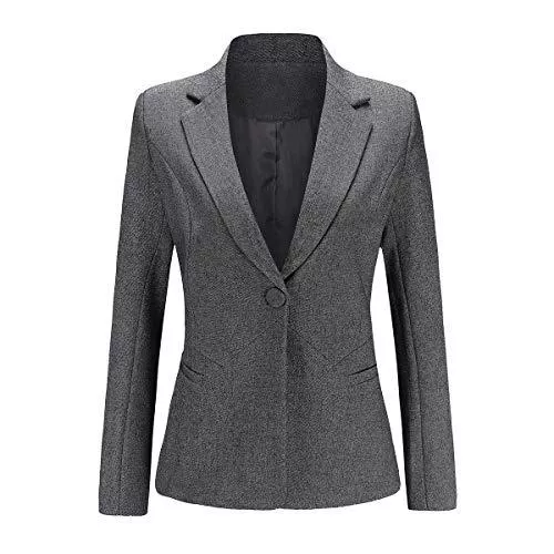 YYNUDA Blazer YYNUDA Damen Slim Fit Blazer Elegant 1 Knopf Anzugjacke Business Office