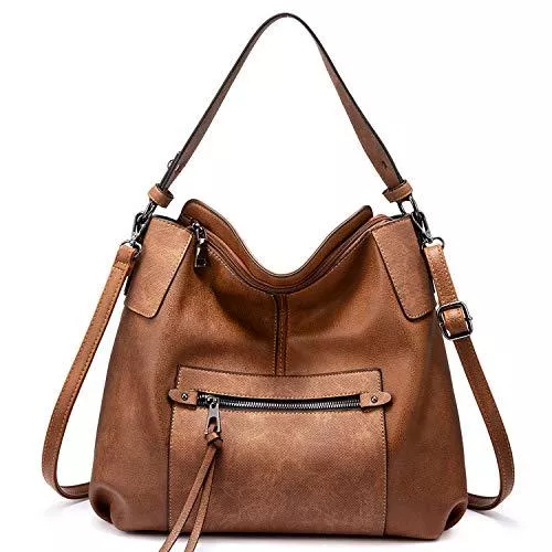 Realer Taschen & Rucksäcke Realer Handtasche Damen Shopper Leder Umhängetasche Groß Schultertasche Frau Elegant Henkeltasche Hobo Taschen mit Abnehmbar Schulterriemen