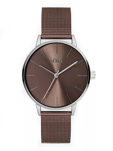 s.Oliver Uhren s.Oliver Damen Analog Quarz Uhr mit Edelstahl Armband