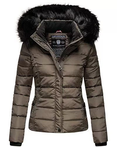 Navahoo Jacken Navahoo Damen Winter Steppjacke Jacke mit abnehmbarem Fellkragen B355