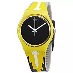 Swatch Uhren Swatch Unisex – Erwachsene Analog Schweizer Quarz Uhr mit Silicone Armband GJ140