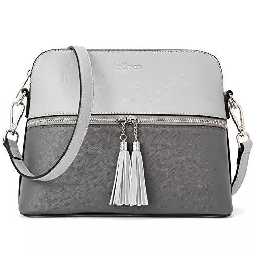 BROMEN Taschen & Rucksäcke Leder Umhängetasche Damen Kleine Schultertasche aus Kunstleder Handtasche Frauen Crossbody Bag