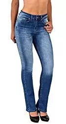 ESRA Jeans ESRA Damen Jeans Bootcut Jeanshose Schlaghose Damen High-Waist bis Übergröße B700