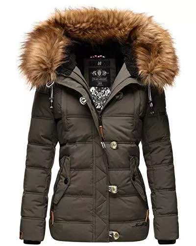 Navahoo Jacken Navahoo warme Damen Winter Stepp Jacke Teddyfell Winterjacke Parka Mantel B831