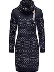 Ragwear Freizeit Ragwear Damen Winterkleid Pulloverkleid Langarm Sweatkleid Musterkleid Chloe Dress XS-XXL