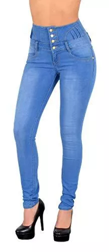 ESRA Jeans ESRA Damen Jeans Hose Skinny Jeanshose Damen High Waist Hochbund bis Übergröße J22