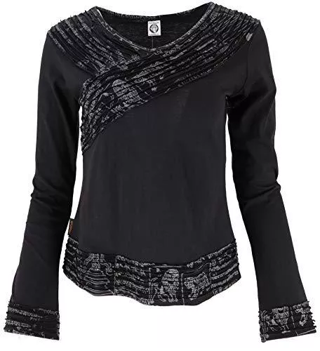 GURU SHOP Langarmshirts GURU SHOP Langarmshirt -chic, Mantra Shirt, Damen, Baumwolle, Pullover, Longsleeves &amp; Sweatshirts Alternative Bekleidung