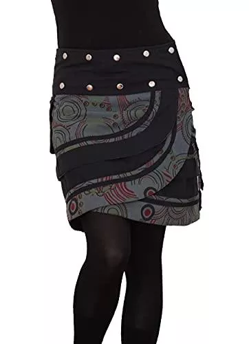 PUREWONDER Röcke PUREWONDER Damen Wickelrock Minirock mit Tasche Rock sk181