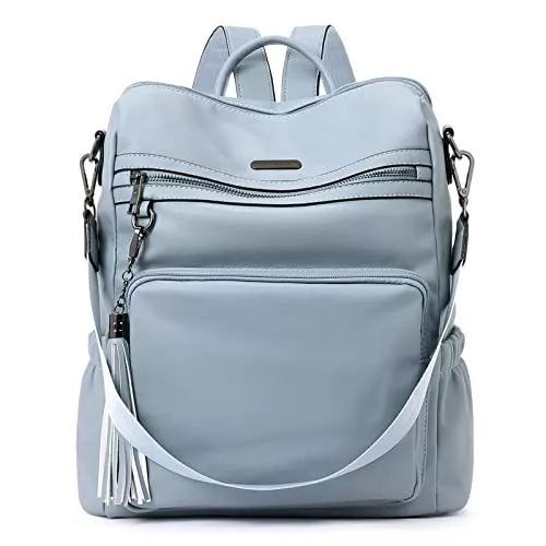 CLUCI Taschen & Rucksäcke Rucksack Geldbörse für Frauen Fashion Leder Designer Reise Große Damen Schultertaschen mit Quaste, Blau (Blau (3)), Large
