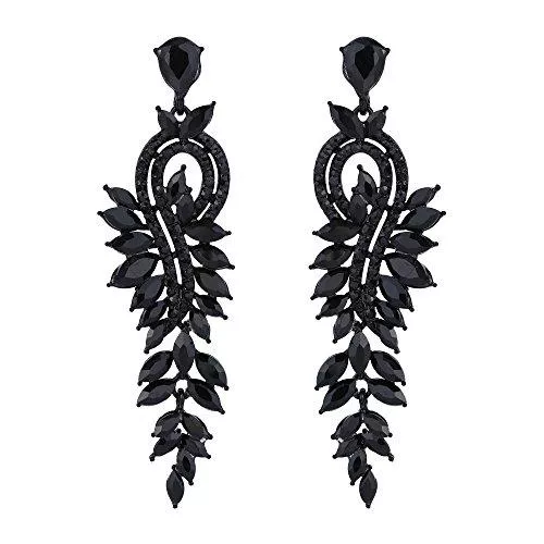 Clearine Schmuck Clearine Damen Ohrringe Gothic ethnischen Kriatall Cluster Leaf Vine baumeln Ohrhänger Ohrstecker Ohr Schmuck Creolen