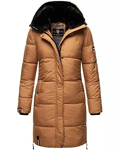 MARIKOO Mäntel MARIKOO Damen Winter Jacke Parka Mantel Steppmantel Premium Kunstpelz Kragen Streliziaa