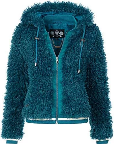 MARIKOO Jacken MARIKOO Damen Winterjacke Plüschjacke Puderzuckerwölkchen XS-XXL