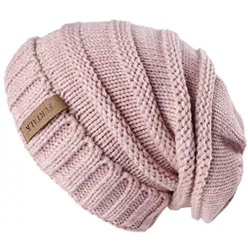 FURTALK Hüte & Mützen FURTALK Strickmütze Damen Slouch Beanie Mütze Street Style Grobstrick Wintermützen Klassische Weiche Beanie Winter