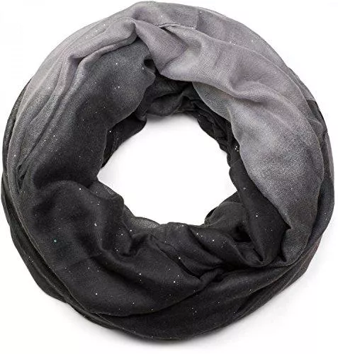 styleBREAKER Schals & Tücher styleBREAKER edler glitzer Loop Schlauchschal mit Farbverlauf, Glitzerschal, Pailletten, Schal, Tuch, Damen 01017033