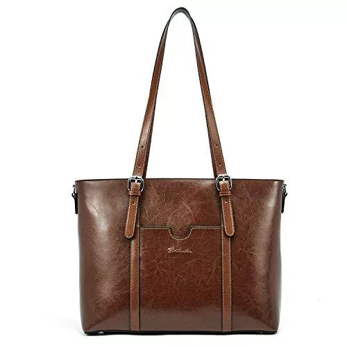BOSTANTEN Taschen & Rucksäcke BOSTANTEN Damen Ledertaschen Schultertasche Frauen Designer Handtasche 14 15.6 Zoll Laptoptasche Tote Bag