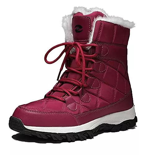 Maxome Stiefel Winterstiefel Damen Winterschuhe Warm Gefüttert Schneestiefel Damen Wasserdicht Boots Outdoor Trekking Wanderschuhe