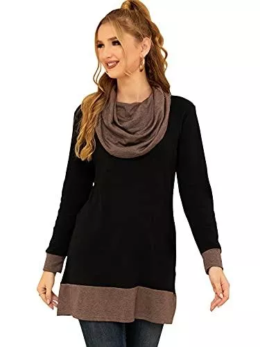 VONDA Pullover & Strickmode VONDA Oberteile Damen Langarmshirt Winter Rollkragenpullover Oversize Sweatshirt Elegant Tops