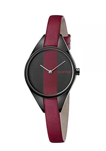 Calvin Klein Uhren Calvin Klein Damen Analog Quarz Uhr mit Leder Armband K8P237U1