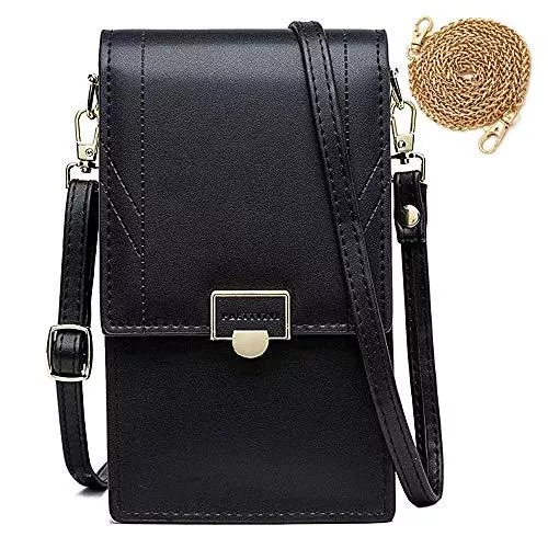 HAIWILL Taschen & Rucksäcke HAIWILL Handy Umhängetasche Leder Handytasche Kleine Crossbody Geldbörse Mini Handytasche zum Umhängen Handy Tasche für iPhone 12/11/XR/Xs, Samsung Galaxy S10/S9/S8, Handy bis zu 6.5''