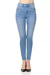 Wax Jeans Wax Jean Denim Damen Juniors Push-Up High Rise Skinny Jeans aus feiner Baumwolle D.