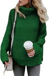 SMENG Pullover & Strickmode SMENG Chunky Rollkragenpullover Damen Langarm Strickpullover Pullover Tops