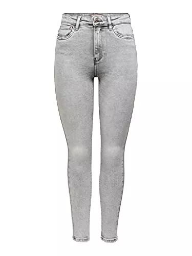 ONLY Jeans Damen ONLY Skinny Fit Ankle Jeans | Stretch Denim Hose Bleached | ONLMILA Cropped Röhrenjeans