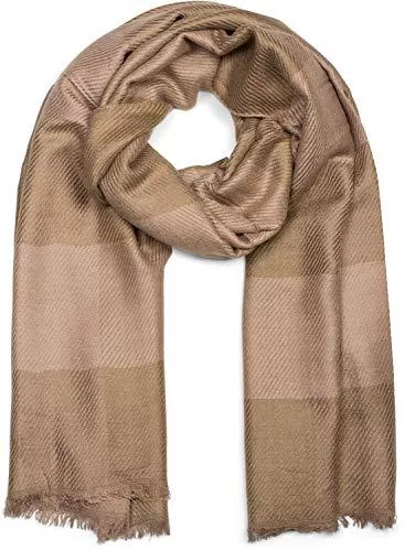 styleBREAKER Schals & Tücher styleBREAKER Unisex Karo Schal mit zweifarbig kariertem Streifen Muster und Fransen, Winter, Tuch 01017108