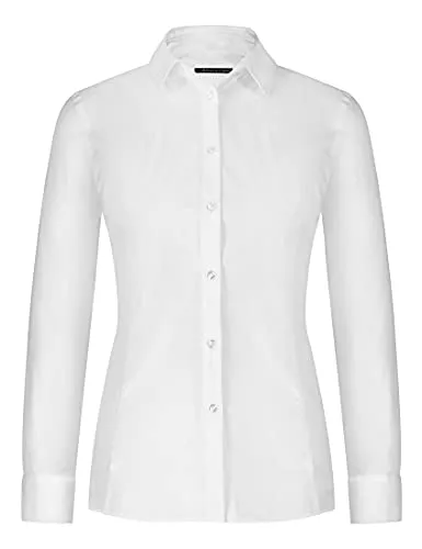 Soulution Langarmblusen Soulution Damenbluse - Slim-Fit-Bluse/Hemd/Shirt für Freizeit, Business, Hochzeit, Festliche Anlässe - Elegant, Blickdicht, hochwertig, nachhaltig - Verschiedene Größen (XS-XXL) &amp; Farben