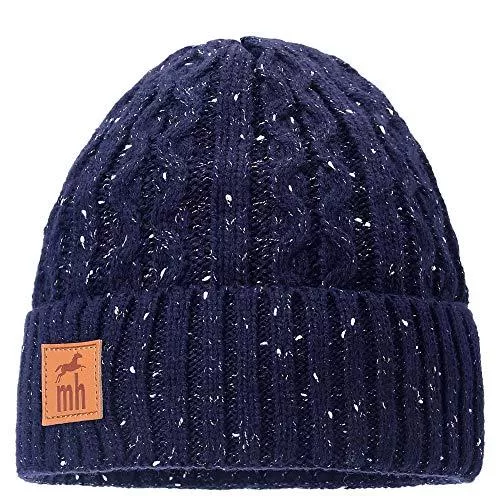 mh michael heinen Hüte & Mützen mh michael heinen Damen Wintermütze Beanie Strickmütze Mütze Ohne Bommel Pudelmütze