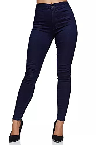 Elara Jeans Elara Damen Slim Fit Hose Highwaist Jeans Chunkyrayan