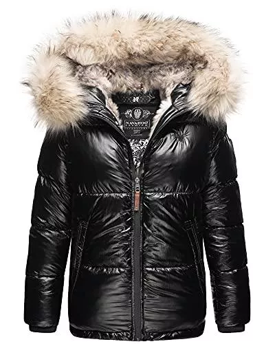 Navahoo Jacken Navahoo Damen Winter Jacke Stepp Kurz Mantel Stepp Parka Kunstfell Kapuze TIKUNAA XS - L