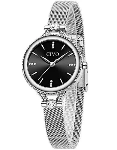 CIVO Uhren CIVO Damen Uhr Wasserdicht Edelstahl Damenuhr Designer Analoge Quarz Uhren Damen Slim Minimalistisch Armbanduhr für Damen Mädchen