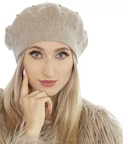 GIL-DESIGN Hüte & Mützen GIL-Frauen Baskenmütze | beige | zweilagig | Universalgröße | Wolle | Acryl | elegant | warm | Herbst | Winter | Frühling | weiches Material