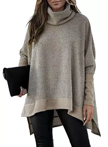 Maavoki Pullover & Strickmode Maavoki Damen Pullover Langarm Tops Strickpullover mit V-Ausschnitt und Knöpfen