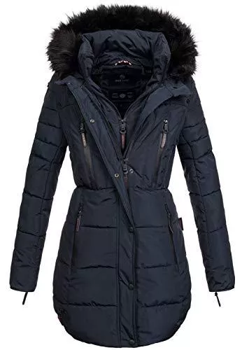 MARIKOO Jacken MARIKOO warme Damen Winter Jacke Winterjacke Parka Stepp Mantel lang B401