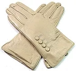 Emporium Leather Handschuhe & Fäustlinge Damen Premium Qualität Original Superweich Leder Handschuhe Kunstpelz Futter Winter Alltag Warm