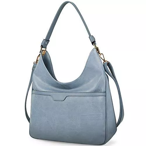 NUBILY Taschen & Rucksäcke NUBILY Handtaschen Damen Groß Shopper Leder Hobo Bag Tasche Elegante Umhängetasche Damen Einkaufstasche Business Frauen Retro Schultertaschen Blau