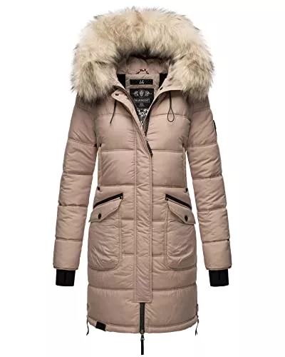 MARIKOO Mäntel MARIKOO warme Damen Winterjacke gesteppt lang B879