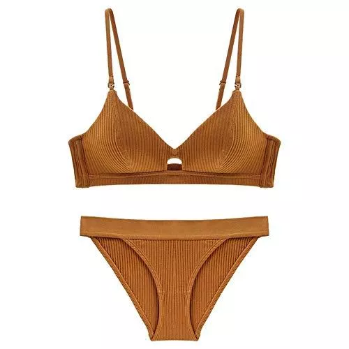 WHSS Unterwäsche & Dessous WHSS Dessous Sets Unterwäsche Set Sexy Komfort Spirale Baumwolle Gürtel Einsatz Dünn Abschnitt Damen Unterwäsche Ohne Stahlring Passen Sie die Brustform an, Drei Reihen und Zwei Schnallen