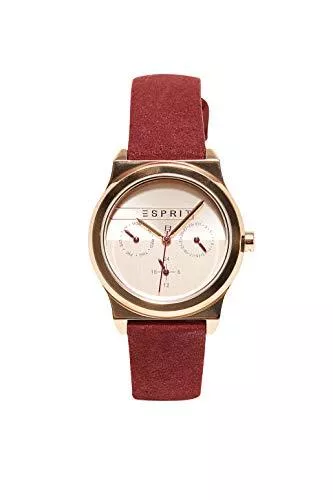 ESPRIT Uhren Esprit Damen Multi Zifferblatt Quarz Uhr mit Leder Armband ES1L077L0035