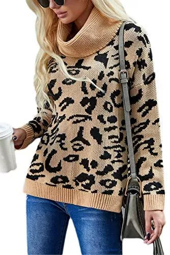 GOLDPKF Pullover & Strickmode GOLDPKF Klassisch Rollkragenpullover Damen Mode Langarm Pullover Winter Warmer Dicke Strickpullover