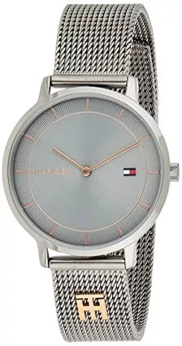 Tommy Hilfiger Uhren Tommy Hilfiger Damen Analog Quarz Uhr Tea mit Mesh Edelstahl Armband