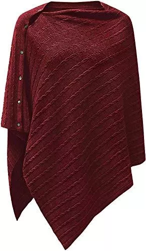 PULI Strickjacken Damen Schal Poncho Decke Cape Cardigan Kaschmir/Kaschmir Wickelschal Geschenk für Mutter