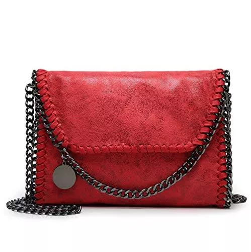 Valleycomfy Taschen & Rucksäcke Valleycomfy Damen Handtaschen Clutches Elegante Schultertasche Metallic Kette Riemen PU Leder Cross Body Taschen Handtasche
